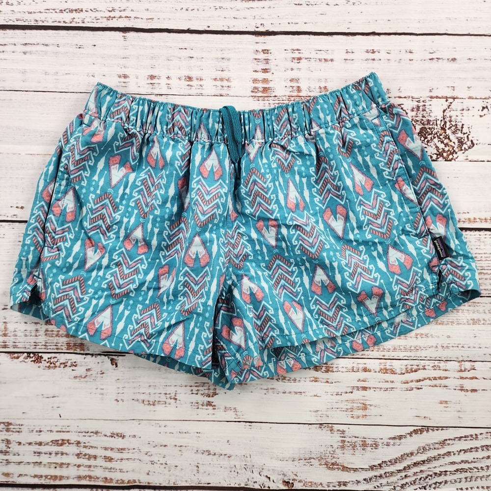 Patagonia Barely Baggies Shorts Women's S Pollen Confetti Blue 57043